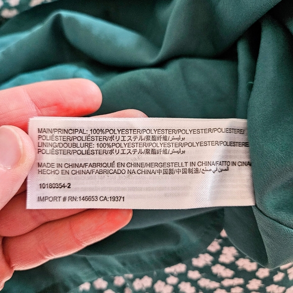 C/MEO Collection Green Floral Ruffle V-neck & Tiered Skirt Maxi Dress Size XS - Picture 7 of 9